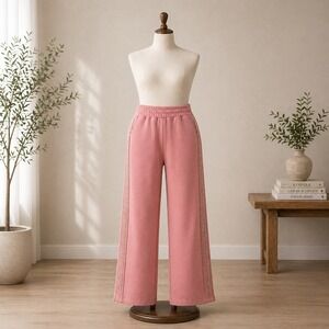 Belle by Kim Gravel Pink Rhinestone Side Stripe Knit Pants XXSP